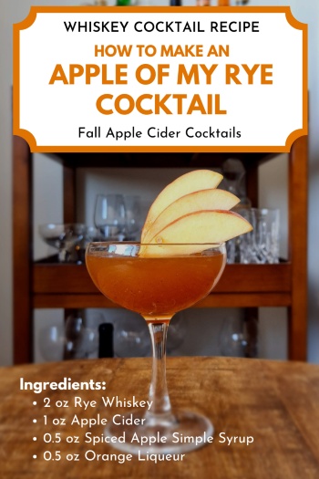Apple Of My Rye Cocktail Pin for Pinterest