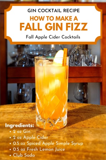 Fall Gin Fizz Cocktail Pin For Pinterest