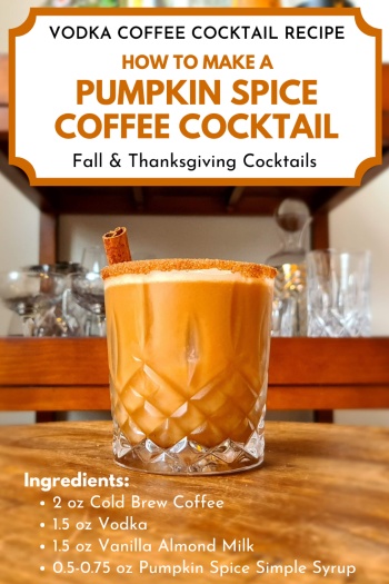 Pumpkin Spice Coffee Cocktail Pin For Pinterest