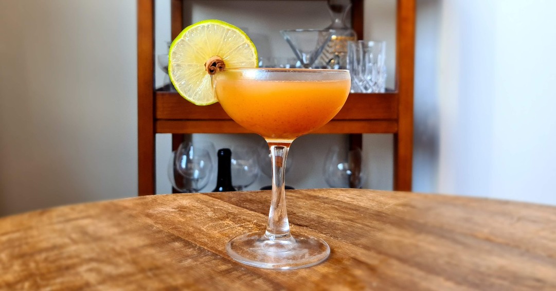 Pumpkin Spice Daiquiri Cocktail In Coupe Glass