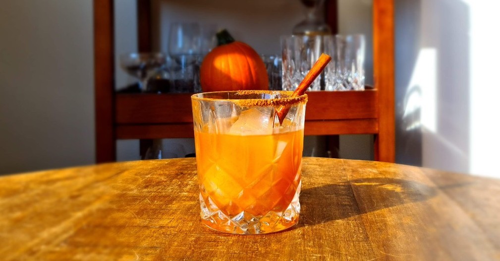 Pumpkin Old-Fashioned Cocktail Recipe With Bourbon