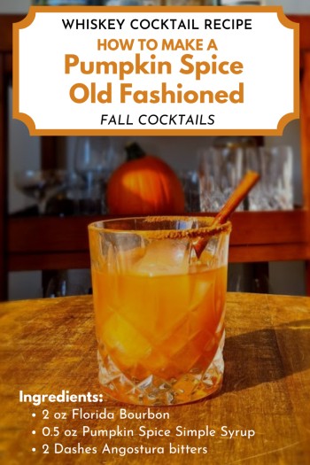 Pumpkin Spice Old Fashioned Pin for Pinterest