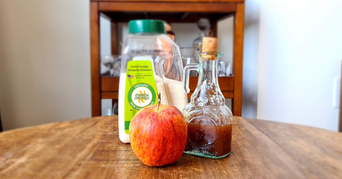 Spiced Apple Simple Syrup In Bottle