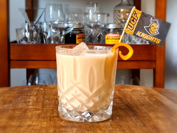 The Knightro Cocktail with UCF Flag
