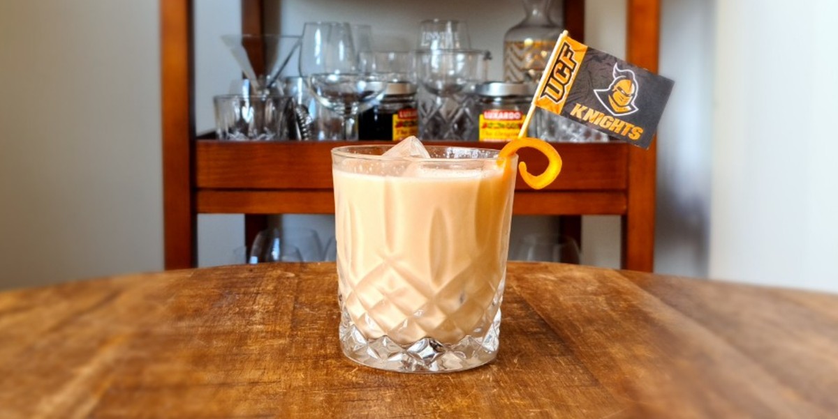 The Knightro Cocktail With UCF Flag