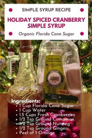 Holiday Spiced Cranberry Simple Syrup Pin For Pinterest