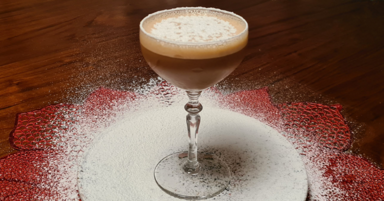 Santa's White Christmas Cocktail (Festive Espresso Martini)